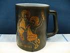 Vintage Gemini Zodiac Sign Coffee Mug Black Federal Glass Astrology 