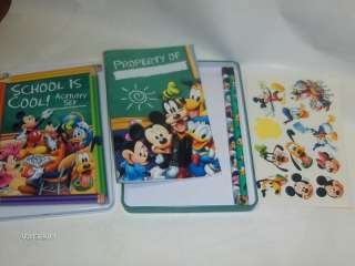   Mickey Mouse Tin School is Cool Activity Set Box Supplies  