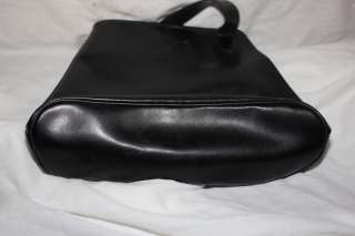 LONGCHAMP Vintage Black Leather Shoulder Tote HAND BAG  