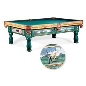   PAINTED*GOLF*SOLID PINE AMERICANA POOL TABLE 8FT