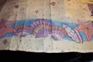 NIP SEASHELLS SEASIDE FABRIC SHOWER CURTAIN   