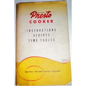 Cooker    Instructions    Recipes    Time Tables    National Pressure 