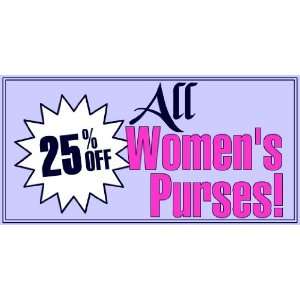  3x6 Vinyl Banner   Womans Purses 