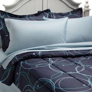 Cathay Home Fashions 8 Piece Bed in a Bag Microfiber Set, Full Size 