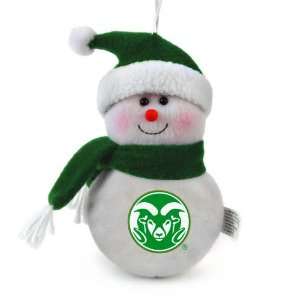 Pack of 3 NCAA Colorado State Rams Plush Snowman Christmas Ornaments 6 