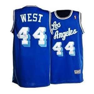   Angeles Lakers #44 Jerry West Blue Throwback Jersey