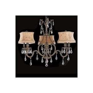   9660 Series Chandlier w/ Large Rectangular Oyster Shades   Chandeliers