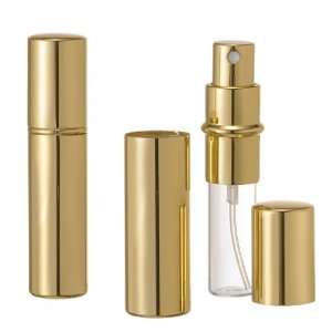  Gold Refillable Travel Size Perfume Bottle Spray, 12ml 