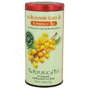 REPUBLIC OF TEA Sea Buckthorn Green Tea, Superfruit Tea (3.5oz Full 