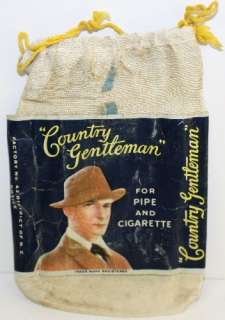 Vintage Country Gentleman Tobacco Pouch w/ Drawstrings  