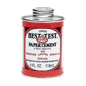  WHITE RUBBER CEMENT WITH BRUSH 4 OUNCE Arts, Crafts 