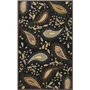   7660 Area Rug   3 Round   Black Olive, Lily Pad Green