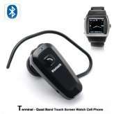 Terminal   Quad Band Touch Screen Watch Cell Phone Latest 2012  