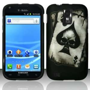 For Samsung Hercules T989 Galaxy S2 (T Mobile) Rubberized Spade Skull 