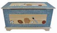 Amish Personalized Sports Theme Toy Box NEW  
