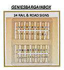 Scale 24 RAIL & ROAD SIGNS, BULK PURCHASE READY TO USE gbb ihc Model 