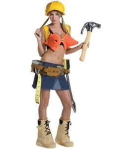 Stud Finder Costume Construction Women Traffic Cone  