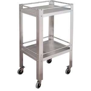  Stainless Utility Table with Shelf Drawer and Rail Latex 