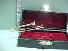 Brass Trombone wi Case #MM305S Dollhouse Miniature