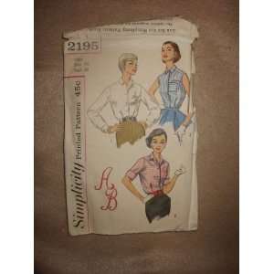  Vintage Simplicity Pattern #2195 Misses and Womens 
