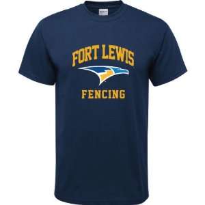   College Skyhawks Navy Youth Fencing Arch T Shirt