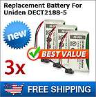   Replacement Battery for Uniden DECT2188 5 cordless phone   3 Pack