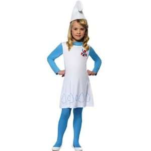  The Smurfs Smurfette Childs Fancy Dress Costume & Hat   XS 