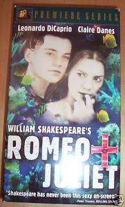 William Shakespeares Romeo + Juliet VHS Movie 086162414336  