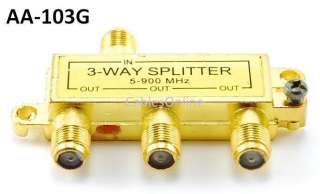   Gold Plated Splitter, for cable/antenna signal to TVs/VCR  