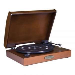  Pyle Classic Retro USB Phonograph/Turntable With Aux Input 