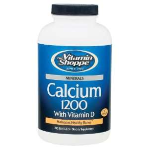  Vitamin Shoppe   Calcium 1200 With Vitamin D, 1200 mg, 240 