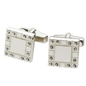  Visol Juventus Stainless Steel Square Frame Cufflinks Jewelry
