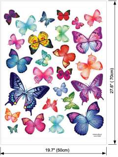26 Butterflies Vinyl Decals Decor Kids Room Wall Stickers Nursery Kids 