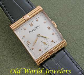   Rose Gold Mechanical Vintage Watch Square Case Sub Seconds Circa 1945