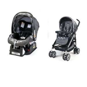   30/30 Car Seat and Pliko Switch Compact Stroller in Pois Grey Baby