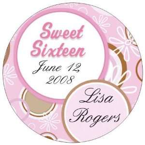 Wedding Favors Pink Floral Design Sweet Sixteen Personalized Travel 