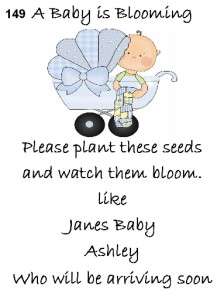 Baby Shower Seed Packets Favors 149a 30 Quantity  