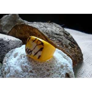 Tagua Nut Ring Yellow