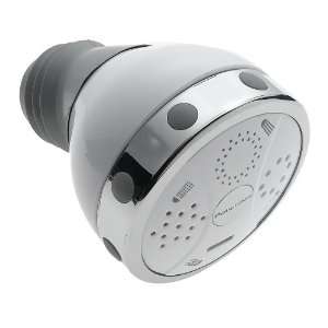  Pollenex DM109CRX 4 Setting Showerhead, White and Chrome 