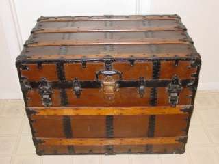 JEROME SYKES ACTOR TRAVEL TRUNK BY C.A TAYLOR ANTIQUE  