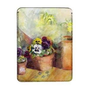  Pansies and Terracotta Pots (w/c) by Karen   iPad Cover 