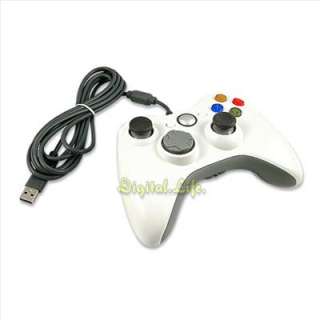 New White Wired USB Game Pad Controller For MICROSOFT Xbox 360&Slim PC 