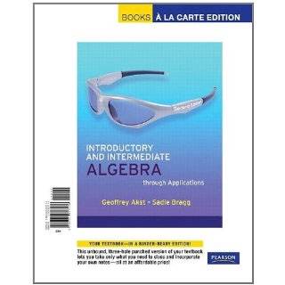 Introductory and Intermediate Algebra through Applications, Books a la 
