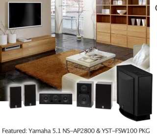 NEW Yamaha Compact 5.1 Surround Home Theater Speakers YST FSW100 & NS 