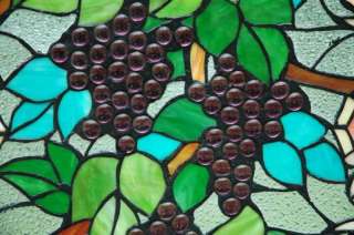 Tiffany Style Stained Glass Window Panel, 22.75 x 36.5  