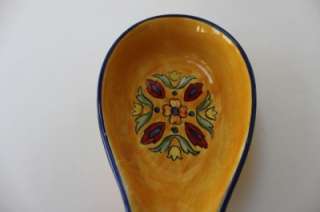 MAXCERA NEW YELLOW TALAVERA SPOON REST  