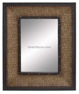 38 Cheetah Rectangular Wall Mirror, Animal Print Decor  