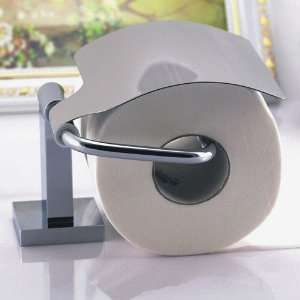 Contemporary Bathroom Wall Mounted Toilet Paper Roll Holder, Chrome 