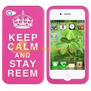   Calm And Stay Reem Case+Wall Home Charger Adapter Kit For iPhone 4 4S