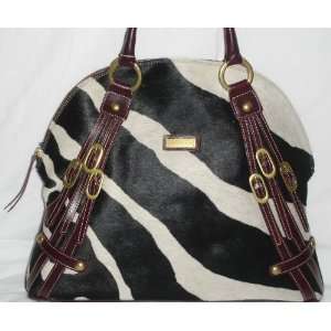  Marco Buggiani Zebra and Leather Handbag 